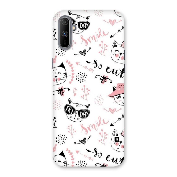Cute Cat Swag Back Case for Realme C3