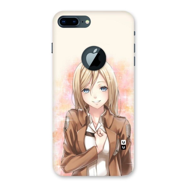 Cute Girl Art Back Case for iPhone 7 Plus Logo Cut