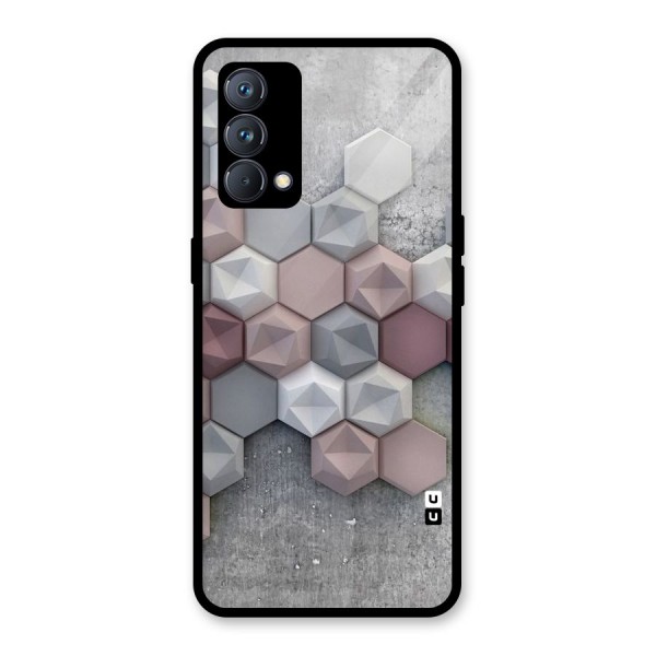 Cute Hexagonal Pattern Glass Back Case for Realme GT Master Edition