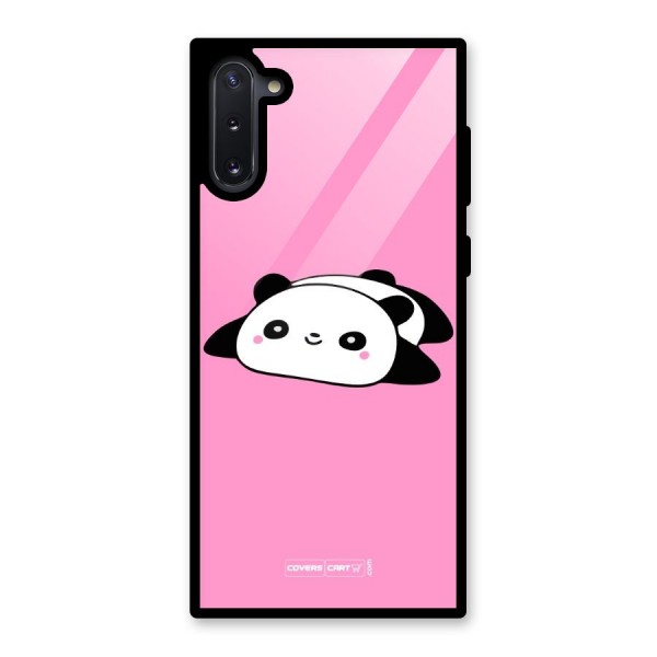 Cute Lazy Panda Glass Back Case for Galaxy Note 10