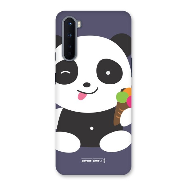 Cute Panda Blue Back Case for OnePlus Nord