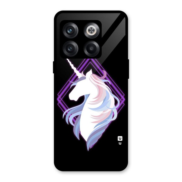 Cute Unicorn Illustration Glass Back Case for OnePlus 10T