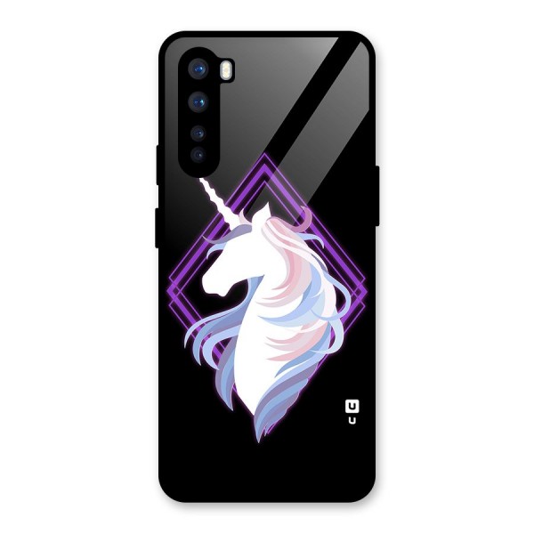 Cute Unicorn Illustration Glass Back Case for OnePlus Nord