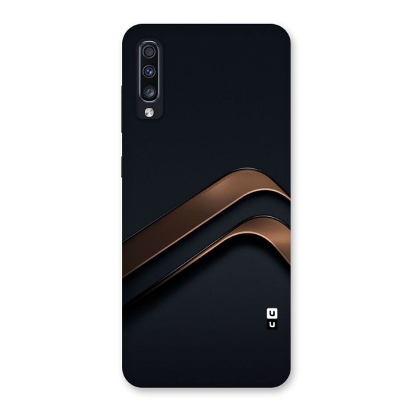 Dark Gold Stripes Back Case for Galaxy A70s