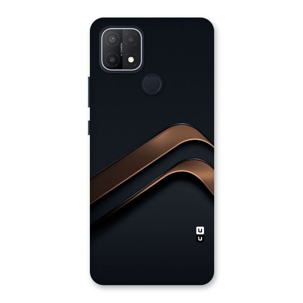 Dark Gold Stripes Back Case for Oppo A15s