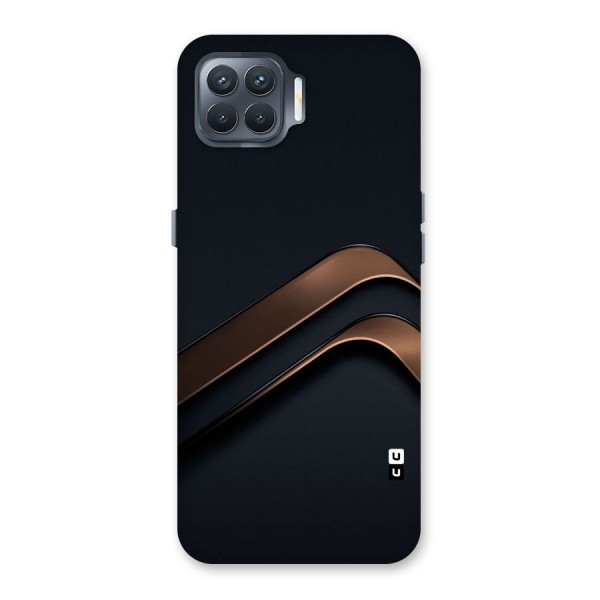 Dark Gold Stripes Back Case for Oppo F17 Pro