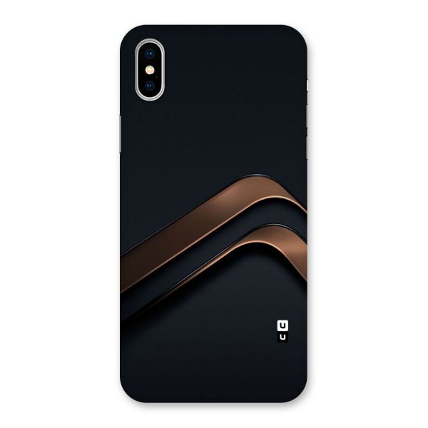 Dark Gold Stripes Back Case for iPhone X
