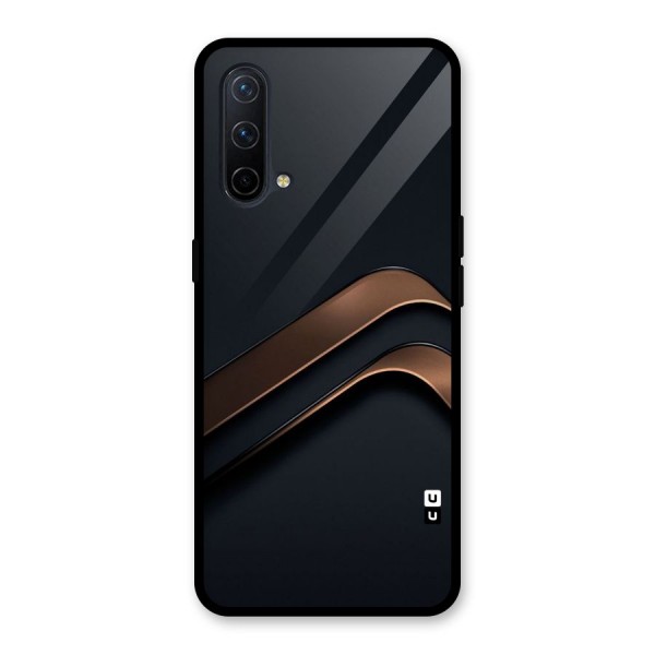Dark Gold Stripes Glass Back Case for OnePlus Nord CE 5G