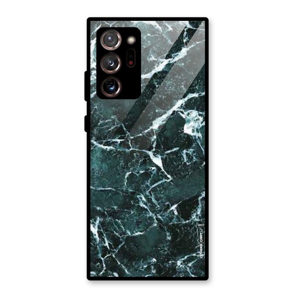 Dark Green Marble Glass Back Case for Galaxy Note 20 Ultra