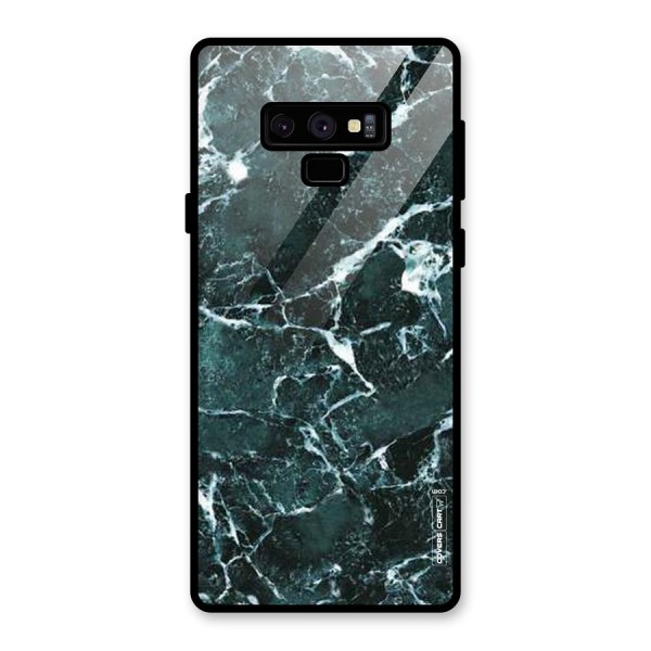 Dark Green Marble Glass Back Case for Galaxy Note 9