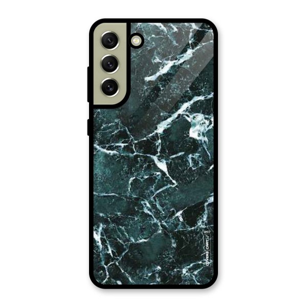Dark Green Marble Glass Back Case for Galaxy S21 FE 5G