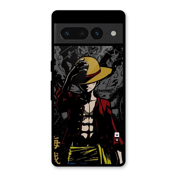 Dark Luffy Art Glass Back Case for Google Pixel 7 Pro