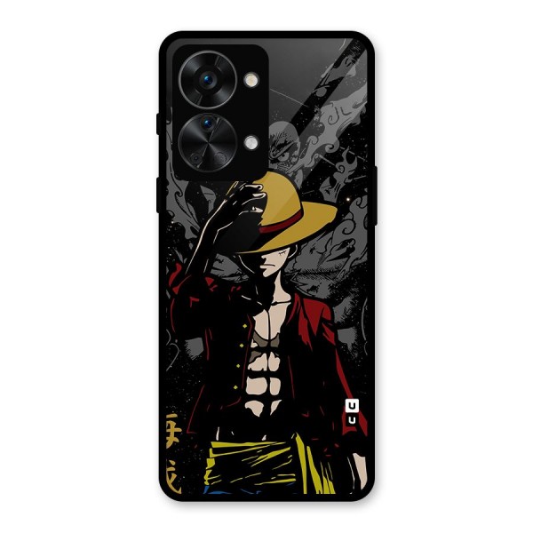 Dark Luffy Art Glass Back Case for OnePlus Nord 2T