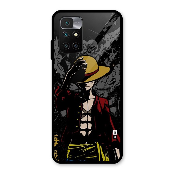 Dark Luffy Art Glass Back Case for Redmi 10 Prime