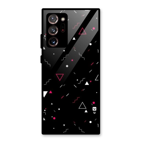 Dark Shapes Design Glass Back Case for Galaxy Note 20 Ultra 5G
