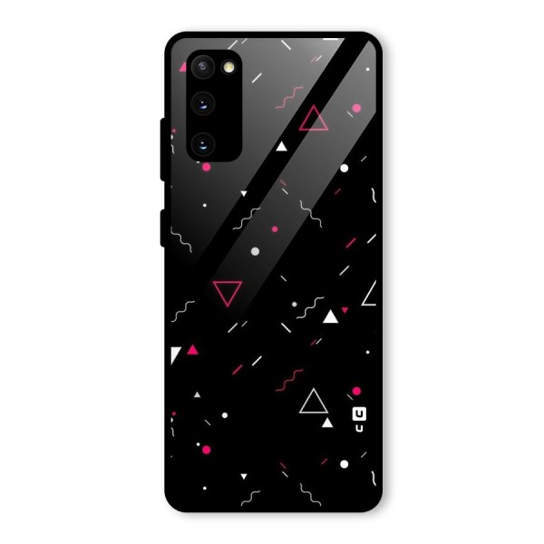 Dark Shapes Design Glass Back Case for Galaxy S20 FE 5G