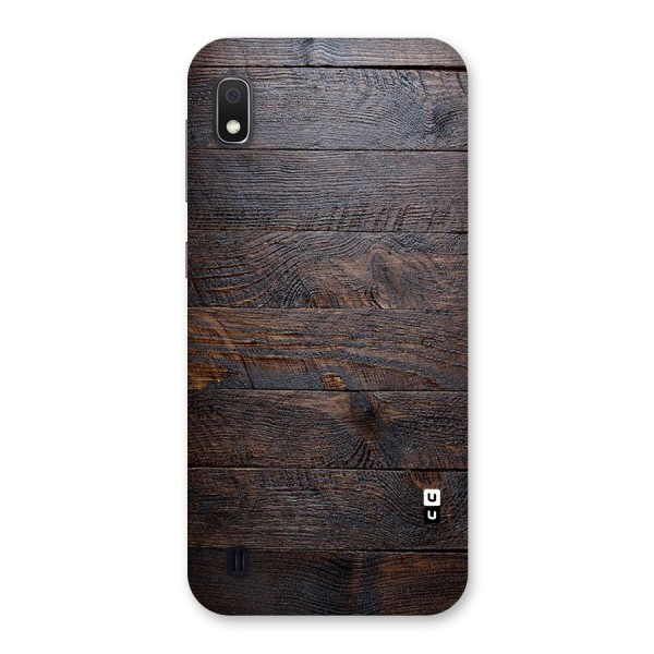 Dark Wood Printed Back Case for Galaxy A10