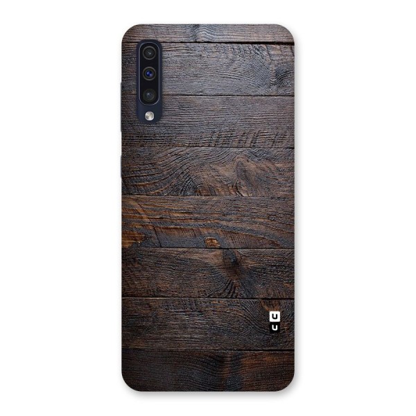 Dark Wood Printed Back Case for Galaxy A50s