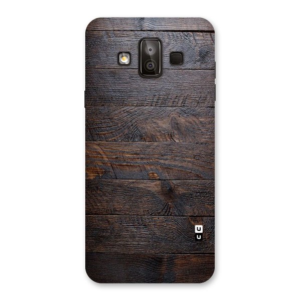 Dark Wood Printed Back Case for Galaxy J7 Duo