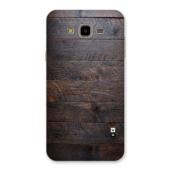 Dark Wood Printed Back Case for Galaxy J7 Nxt