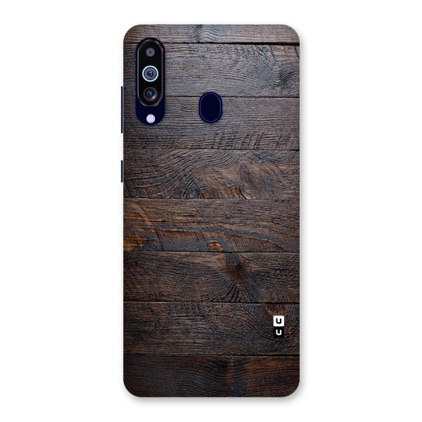 Dark Wood Printed Back Case for Galaxy M40