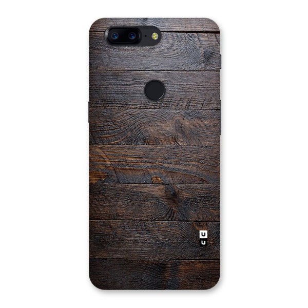 Dark Wood Printed Back Case for OnePlus 5T