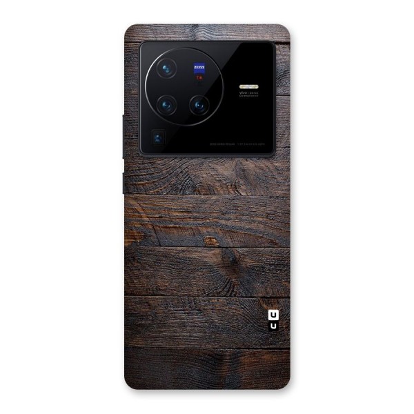 Dark Wood Printed Back Case for Vivo X80 Pro