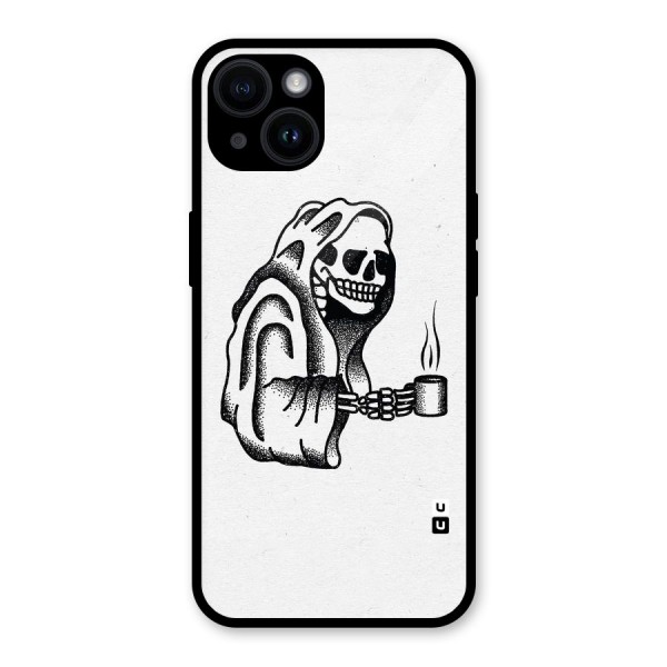 Dead But Coffee Glass Back Case for iPhone 14