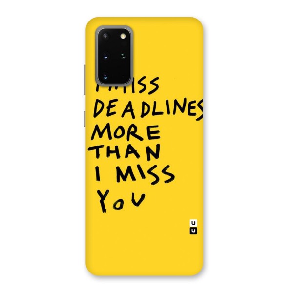 Deadlines Back Case for Galaxy S20 Plus