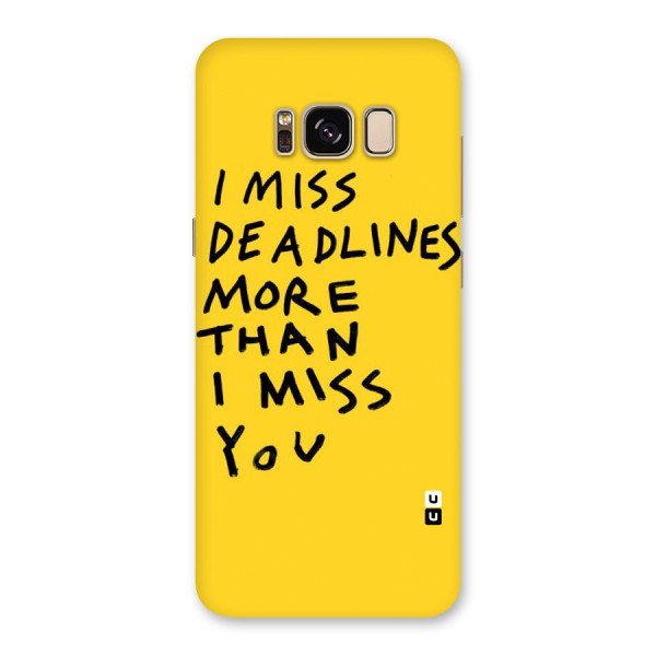 Deadlines Back Case for Galaxy S8