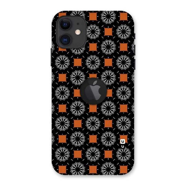 Decorative Wrapping Pattern Back Case for iPhone 11 Logo Cut