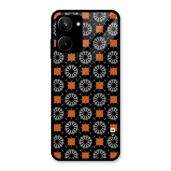 Decorative Wrapping Pattern Glass Back Case for Realme 10