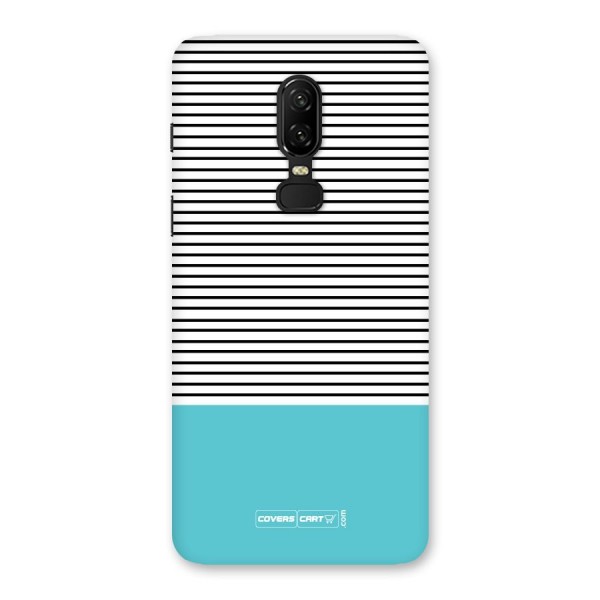 Deep Sky Blue Stripes Back Case for OnePlus 6