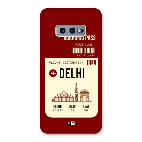 Delhi Boarding Pass Back Case for Galaxy S10e