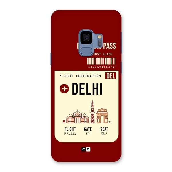 Delhi Boarding Pass Back Case for Galaxy S9
