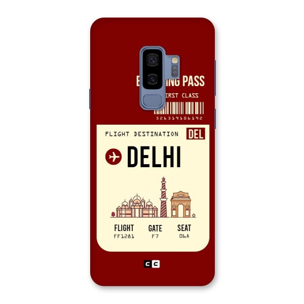 Delhi Boarding Pass Back Case for Galaxy S9 Plus