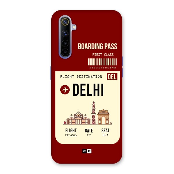 Delhi Boarding Pass Back Case for Realme 6i