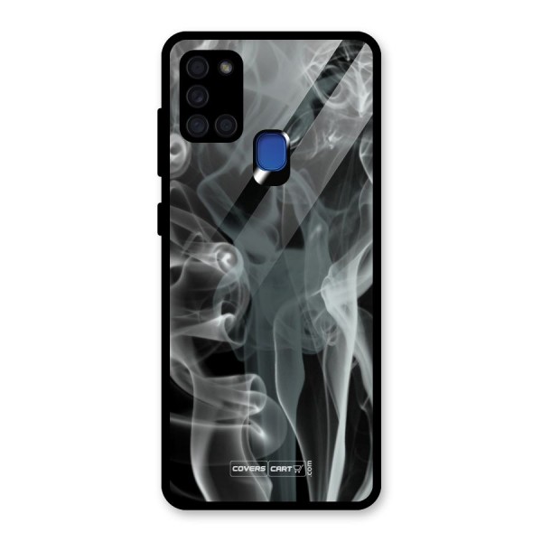 Dense Smoke Glass Back Case for Galaxy A21s