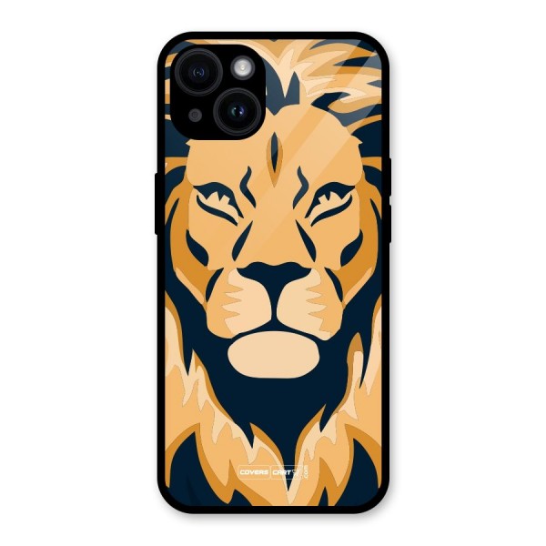 Designer Lion Glass Back Case for iPhone 14
