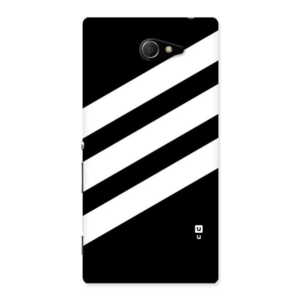 Diagonal Classic Stripes Back Case for Sony Xperia M2