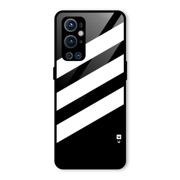 Diagonal Classic Stripes Glass Back Case for OnePlus 9 Pro