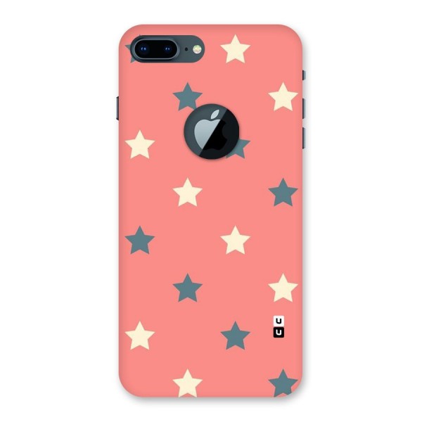 Diagonal Stars Back Case for iPhone 7 Plus Logo Cut
