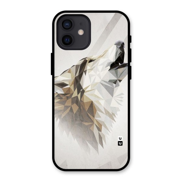 Diamond Wolf Glass Back Case for iPhone 12