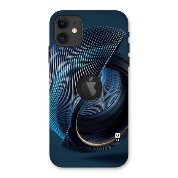 Digital Circle Pattern Back Case for iPhone 11 Logo Cut