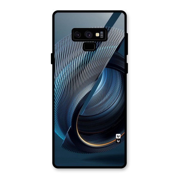 Digital Circle Pattern Glass Back Case for Galaxy Note 9