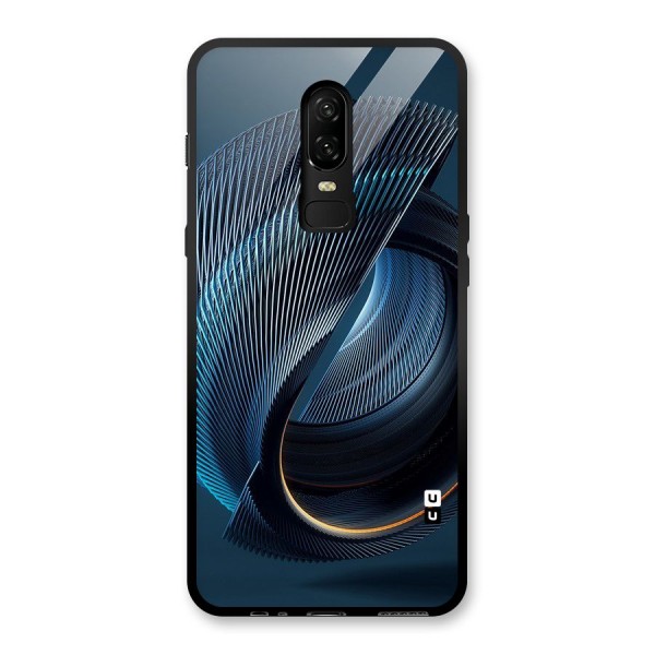 Digital Circle Pattern Glass Back Case for OnePlus 6