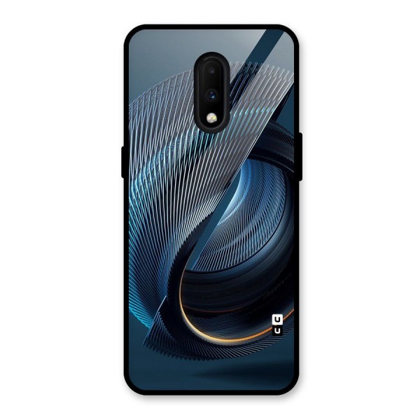 Digital Circle Pattern Glass Back Case for OnePlus 7