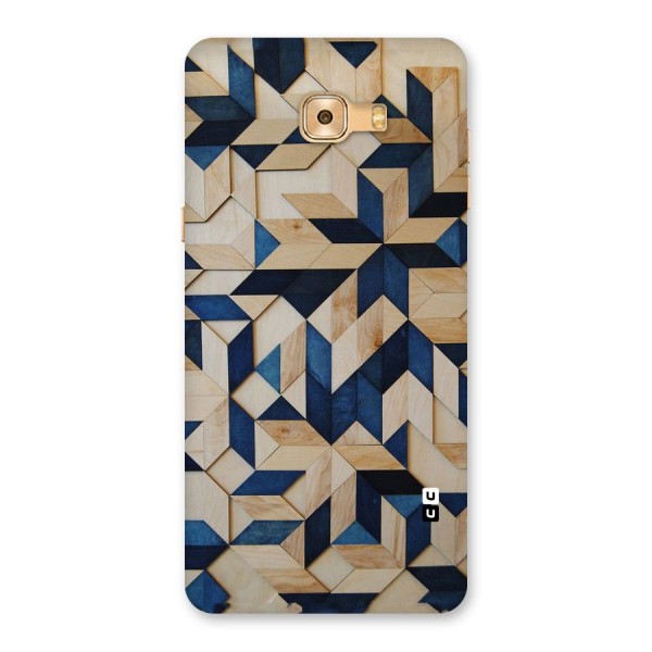 Disorted Wood Blue Back Case for Galaxy C9 Pro