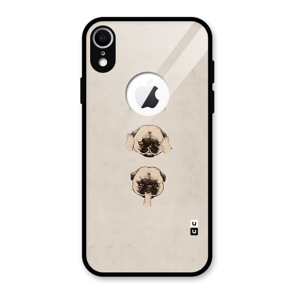 Doggo Moods Glass Back Case for iPhone XR Logo Cut