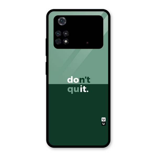 Dont Quit Do It Glass Back Case for Poco M4 Pro 4G